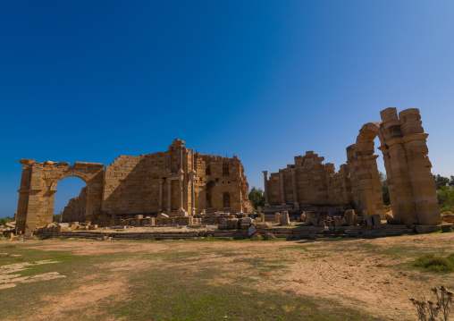 Antique ruins of leptis magna, Tripolitania, Khoms, Libya