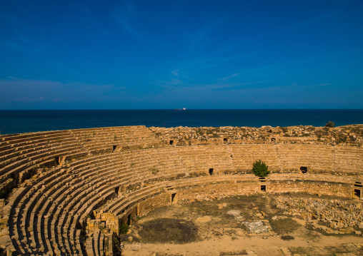 Amphitheatre in  leptis magna, Tripolitania, Khoms, Libya