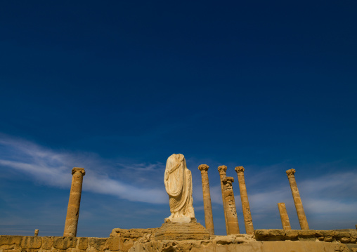 Flavius tuilus statue, Tripolitania, Sabratha, Libya