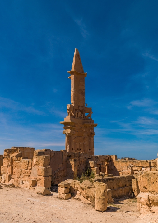 The mausoleum of bes, Tripolitania, Sabratha, Libya