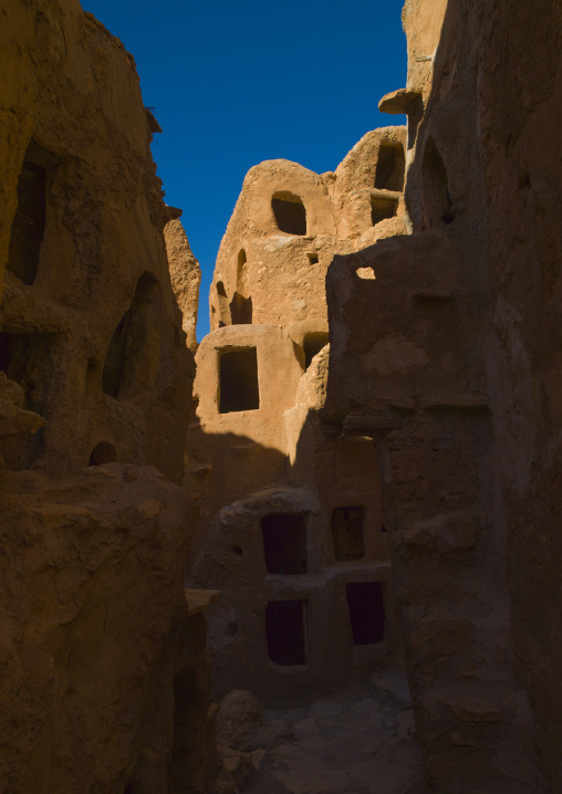 Old ksar with granaries, Tripolitania, Nalut, Libya