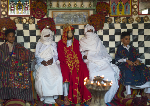 Tuareg boys in traditional clothing, Tripolitania, Ghadames, Libya