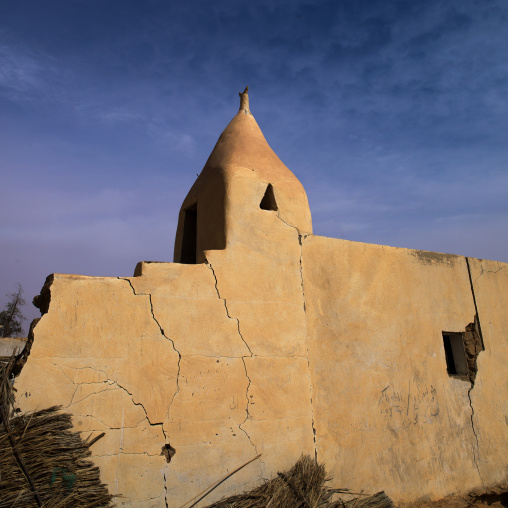 Old mosque in ubari lakes, Fezzan, Umm al-Maa, Libya