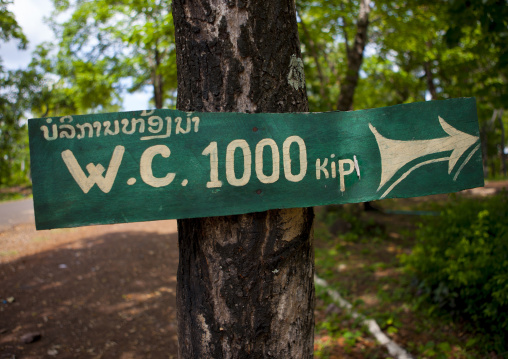 Toilets sign, Don khong island, Laos