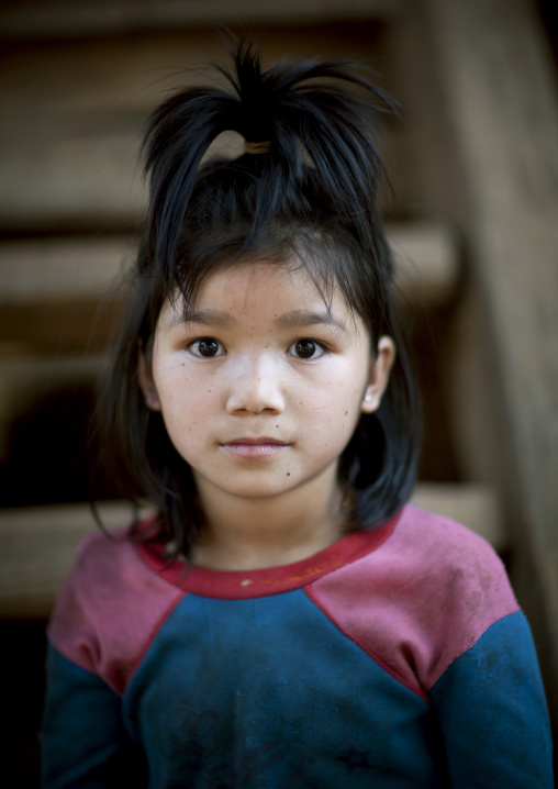 Akha minority girl, Muang sing, Laos