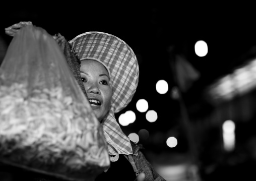 Market seller, Vientiane, Laos