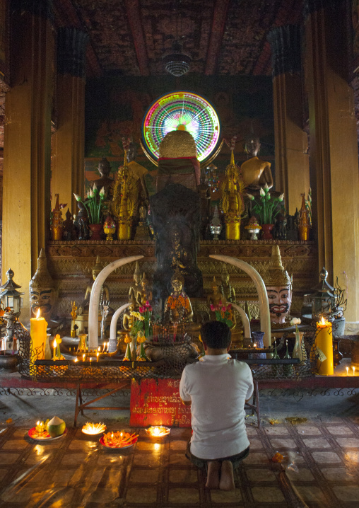Baci ceremony in vat si muang, Vientiane, Laos