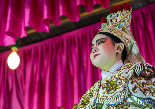 Chinese Opera Actor At Goddess Of Mercy Temple, Penang Island, George Town, Malaysia