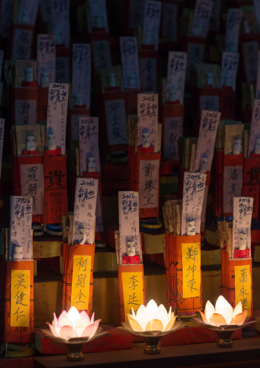 Burning Candles Inside A Chinese Temple, Penang Island, George Town, Malaysia
