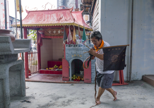 Malaysian Shaman With A Whip, George Town, Penang, Malaysia