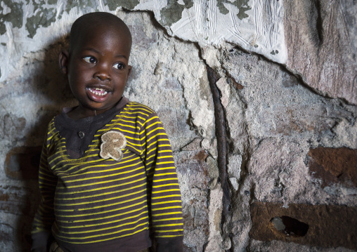 Boy Inside The Grande Hotel Slum, Beira, Sofala Province, Mozambique