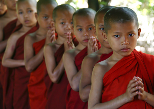 Novice Buddhist Monks, Rangoon, Myanmar