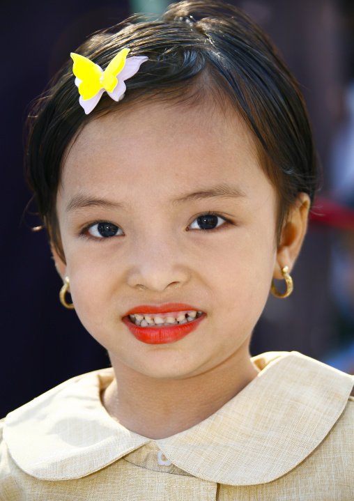 A Young Girl Smiling, Rangoon, Myanmar