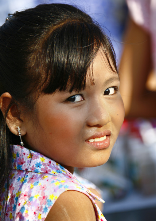 A Young Girl Smiling, Rangoon, Myanmar