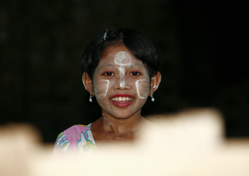 Girl With Thanaka On Cheeks, Ngapali, Myanmar