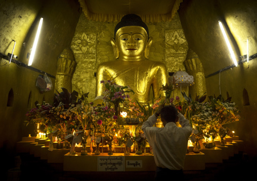 Golden Buddha In A Temple, Mrauk U, Myanmar