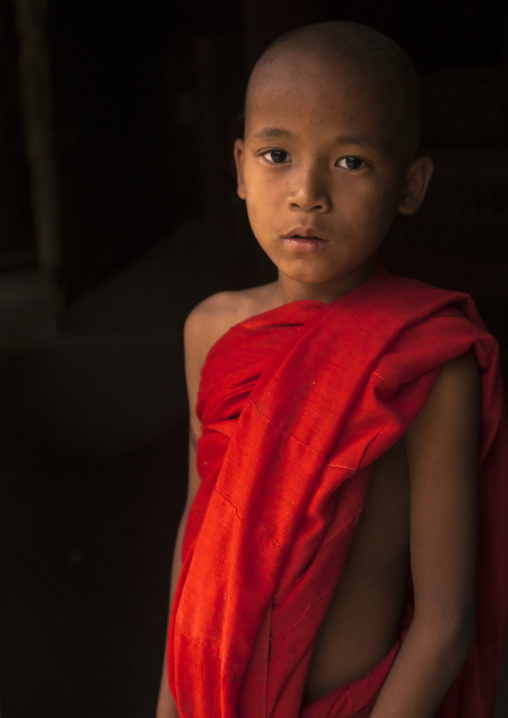 Novice Monk In Nat Taung Kyaung Monastery, Bagan, Myanmar
