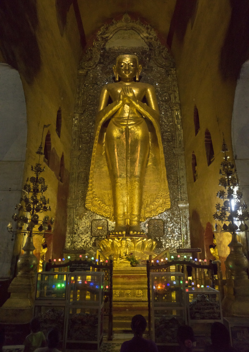 Golden Buddha Inside Ananda Paya, Bagan, Myanmar