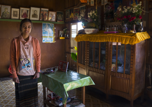 Girl In Her House, Inle Lake, Myanmar