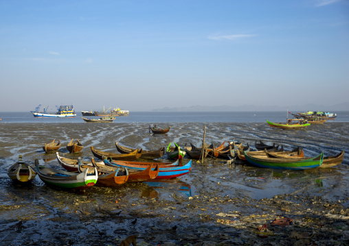 The Harbour At The Mouth Of Kaladan River, Sittwe, Myanmar