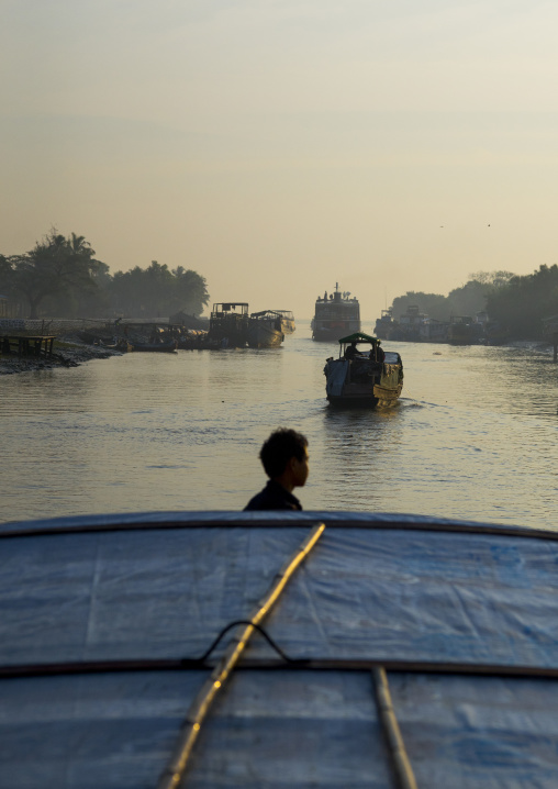 Boats In The Port, Sittwe, Myanmar