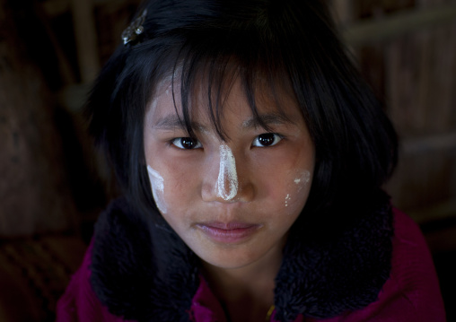 Girl With Thanaka On Cheeks, Mrauk U, Myanmar