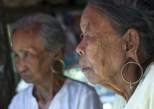 Old Women With Huge Ear Rings, Mrauk U, Myanmar
