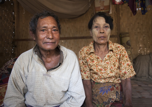 Rohingya Woman With Her Handicaped Husband  Inside Her House Burned By 969 Extremists Buddhists, Thandwe, Myanmar