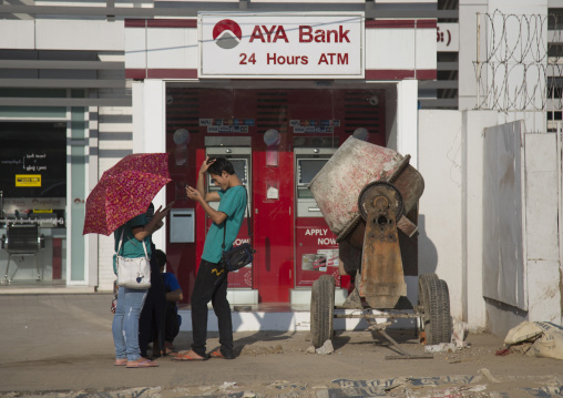 An Aya Bank Atm Machine, Yangon, Myanmar