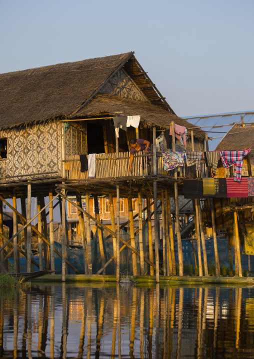 Typical House On Stilts, Inle Lake, Myanmar