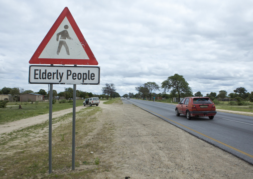 Elderly Road Sign, Omhedi, Namibia