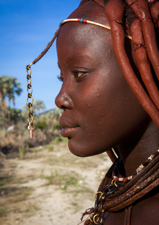 Himba Woman Profile, Epupa, Namibia