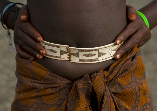 Himba Teenager Belt Made With Pvc, Epupa, Namibia