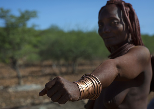 Himba Woman Copper Bracelets, Epupa, Namibia