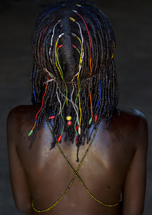Mucawana Tribe Girl Back, Ruacana, Namibia
