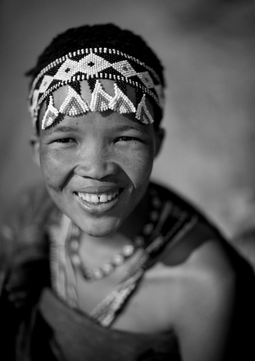 San Woman Smiling, Namibia