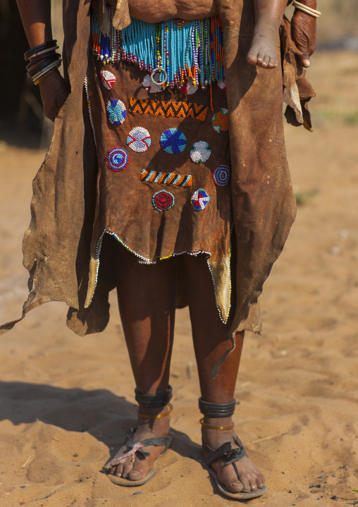 San Skirt With Owl Eyes Motifs, Tsumkwe, Namibia