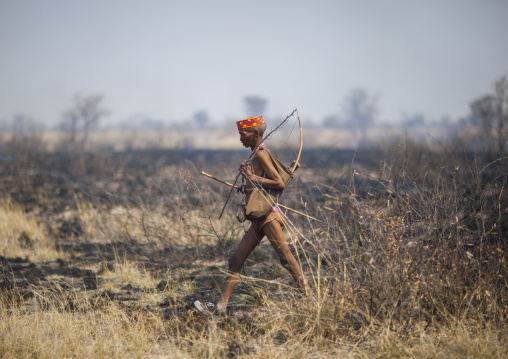 Bushman Hunter With His Bow, Tsumkwe, Namibia