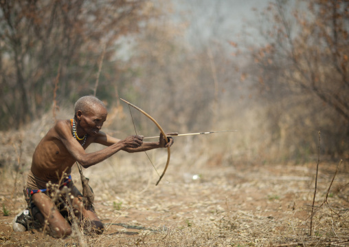Old San Man Bending His Bow, Namibia