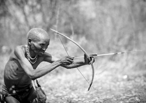Old San Man Bending His Bow, Namibia