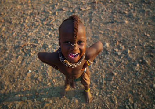 Himba Twin Girl Called Kaveunanga, Okapale Area, Namibia