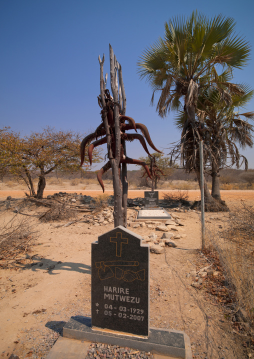 Himba Graves Decorated With Cattle Horns, Namibia