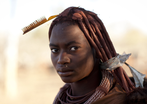 Young Himba Woman, Karihona Village, Ruacana Area, Namibia