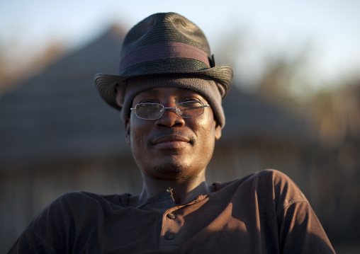 Ovambo Man Wearing A Hat, Ruacana Area, Namibia