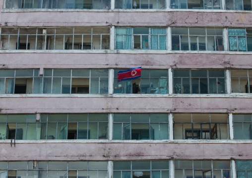 Old apartements in the city center, Pyongan Province, Pyongyang, North Korea