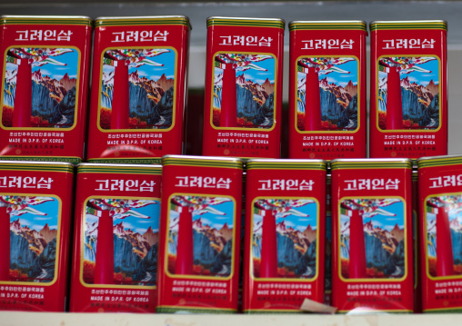 Dried goryeo ginseng boxes, Pyongan Province, Pyongyang, North Korea