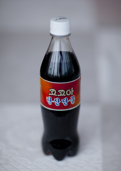 Bottle of North Korean coca cola, Pyongan Province, Pyongyang, North Korea