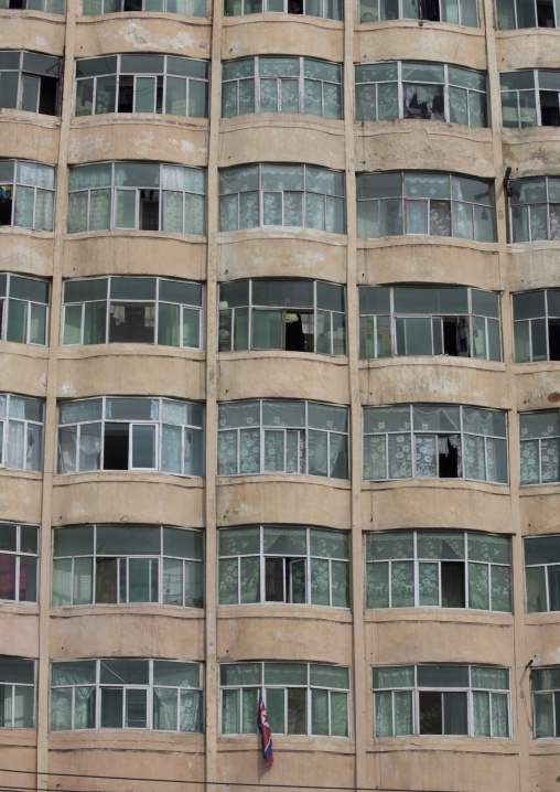 Old apartements in the city center, Pyongan Province, Pyongyang, North Korea