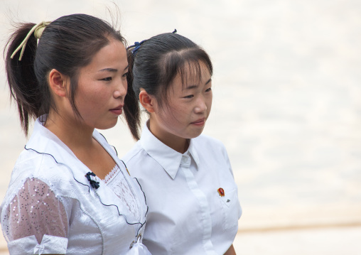 Portrait of a North Korean women in the street, North Hwanghae Province, Sariwon, North Korea