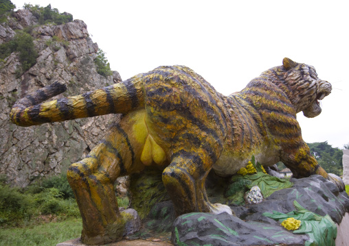 Statue of tiger, North Hwanghae Province, Kaesong, North Korea